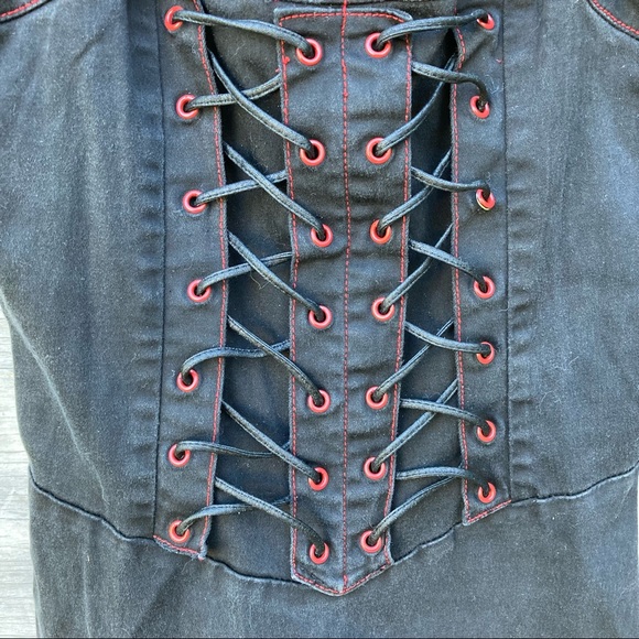 RARE Tripp NYC Double Corset Goth Dress Vintage - Picture 5 of 11